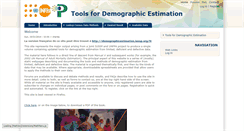 Desktop Screenshot of demographicestimation.iussp.org